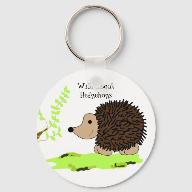 Wild About Hedgehogs Key Ring (Front)