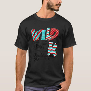 Wild About K Kindergarten Aqua Blue And Red Patter T-Shirt