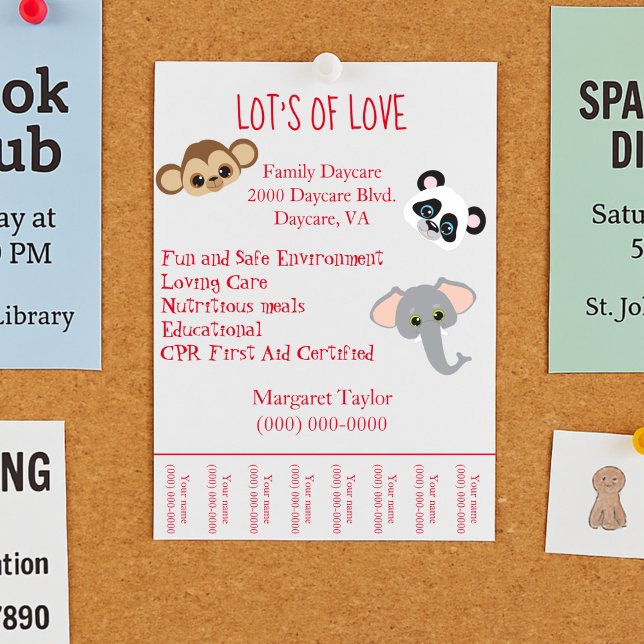 Wild About Kids! Safari-Themed Daycare  Flyer (Creator Uploaded)