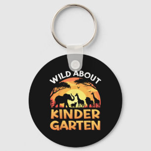 Wild About Kindergarten Zoo Animals Back To School Key Ring