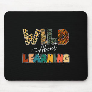 Wild About Learning Leopard Teacher Byck To School Mouse Mat