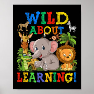 Wild About Learning Safari Animals Jungle Byck To Poster