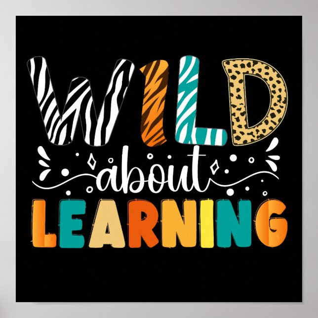 Wild About Learning Student Teacher Back To School Poster (Front)