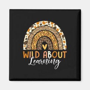 Wild About Learning Teacher Byck To School Leopard Magnet