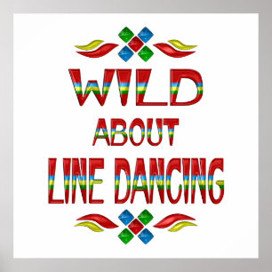 Wild About Line Dancing Poster