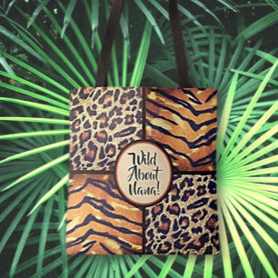 Wild About nana animal print Tote Bag