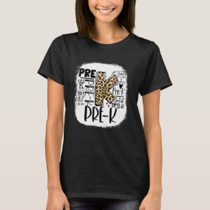 Wild About Pre K Leopard Girls Teacher Back To Sch T-Shirt