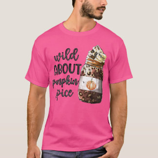 Wild About Pumpkin Spice Leopard Print Pumpkins Au T-Shirt