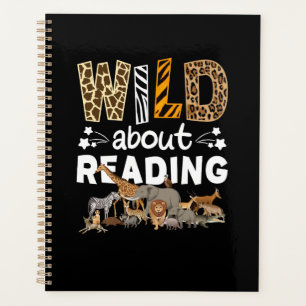 Wild About Reading Books And Bookworm Library Planner