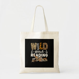 Wild About Reading Books And Bookworm Library Tote Bag