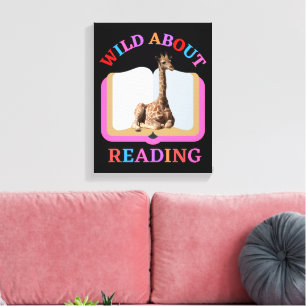 WILD ABOUT READING CANVAS PRINT
