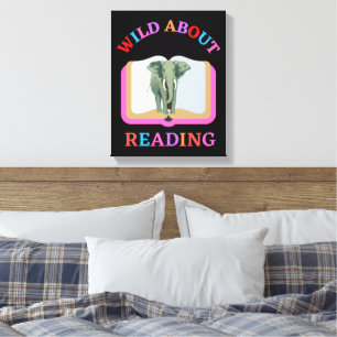 WILD ABOUT READING CANVAS PRINT