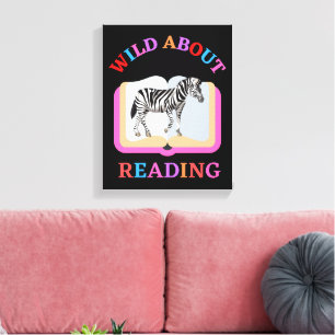 WILD ABOUT READING CANVAS PRINT