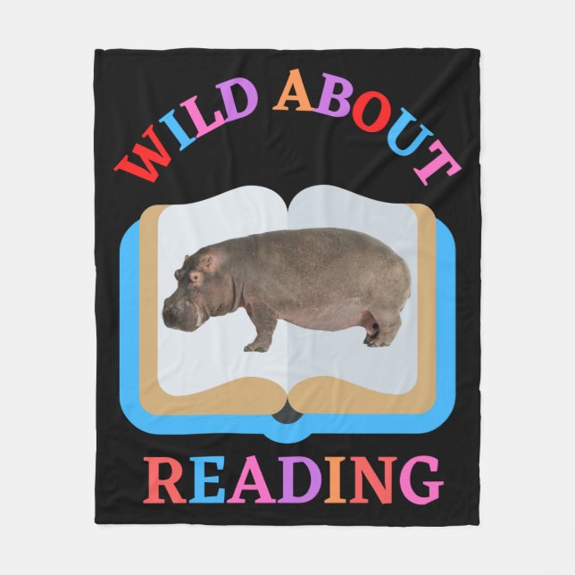 WILD ABOUT READING FLEECE BLANKET (Front)