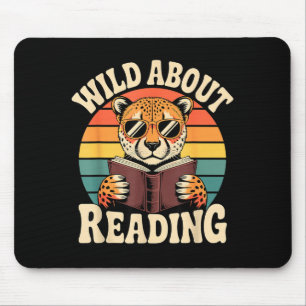 Wild about reading funny reading week mouse mat