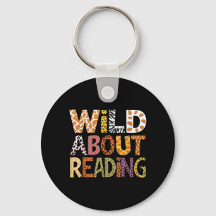 Wild About Reading Teacher Back to School Animal Key Ring