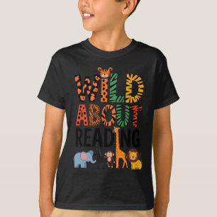 Wild About Reading Teacher Reading Books Back To S T-Shirt