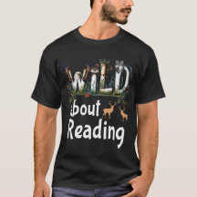 Wild About Reading Zoo Animals Books Reader Lover 