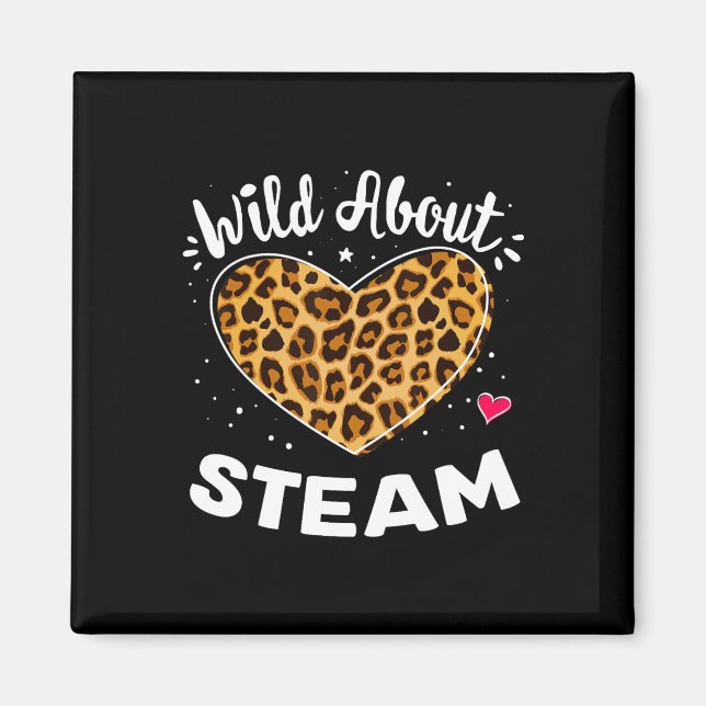 Wild About Steam Leopard Squad Stem Byck To School Magnet (Front)