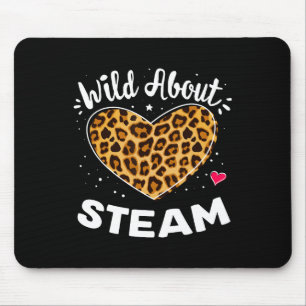 Wild About Steam Leopard Squad Stem Byck To School Mouse Mat