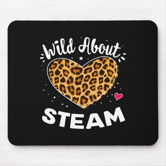 Wild About Steam Leopard Squad Stem Byck To School Mouse Mat (Front)