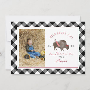 Wild About You Buffalo Cupid Photo Valentine
