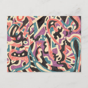 "Wild" Abstract Postcard