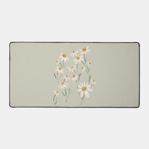 Wild Aesthetic Chamomile Camomile Delicate Flowers Desk Mat