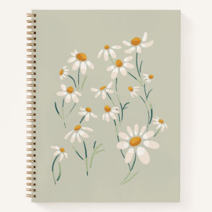 Wild Aesthetic Chamomile Camomile Delicate Flowers Notebook