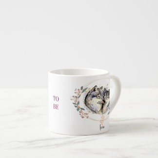 Wild Affection – Wolves in Love Illustration Espresso Cup