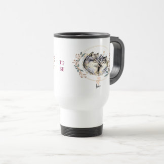 Wild Affection – Wolves in Love Illustration Travel Mug