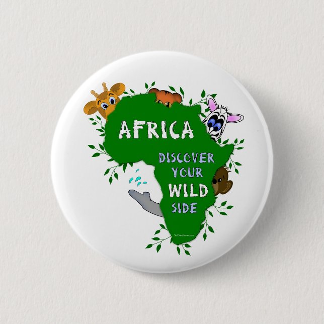 Wild Africa 6 Cm Round Badge (Front)