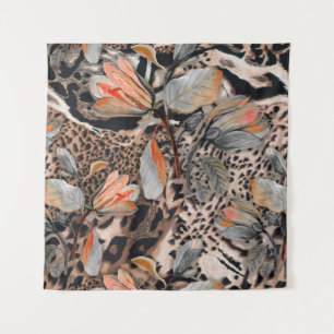 Wild African Animal Skin Pattern Tapestry