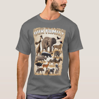 Wild African Family Animal Rights vintage T-Shirt