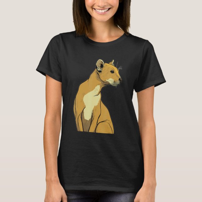 Wild African Fossa Arty African Wildlife Fossa T-Shirt (Front)