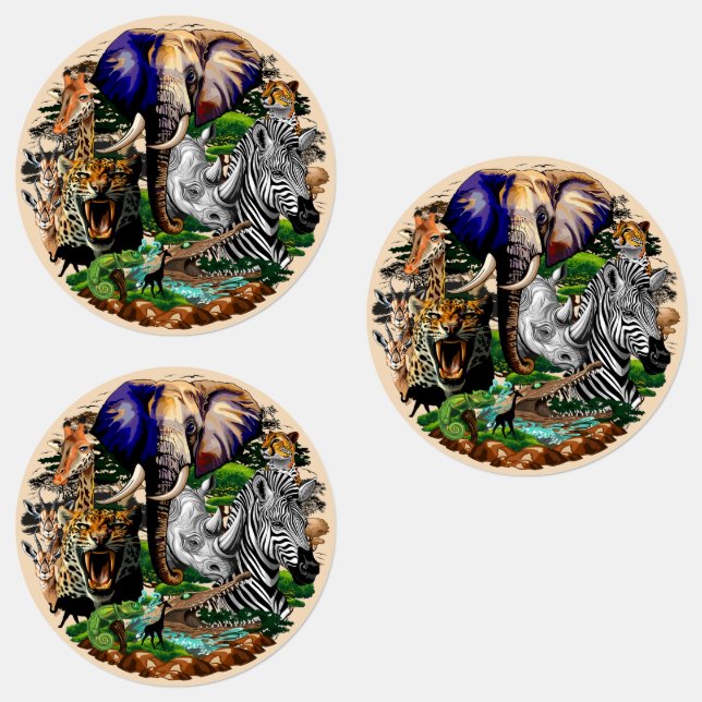 Wild African Savanna Animals (Group)