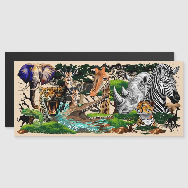 Wild African Savanna Animals (Front/Back)