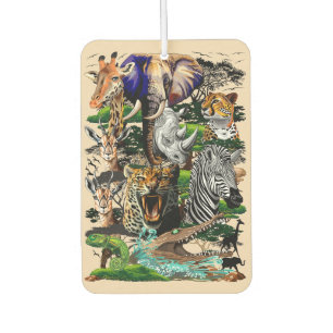 Wild African Savanna Animals Car Air Freshener