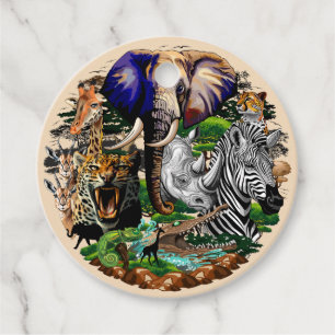 Wild African Savanna Animals Favour Tags