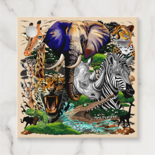 Wild African Savanna Animals Favour Tags