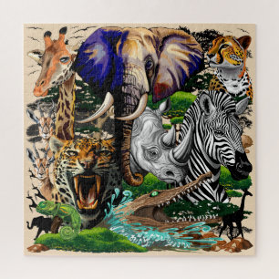 Wild African Savanna Animals Jigsaw Puzzle