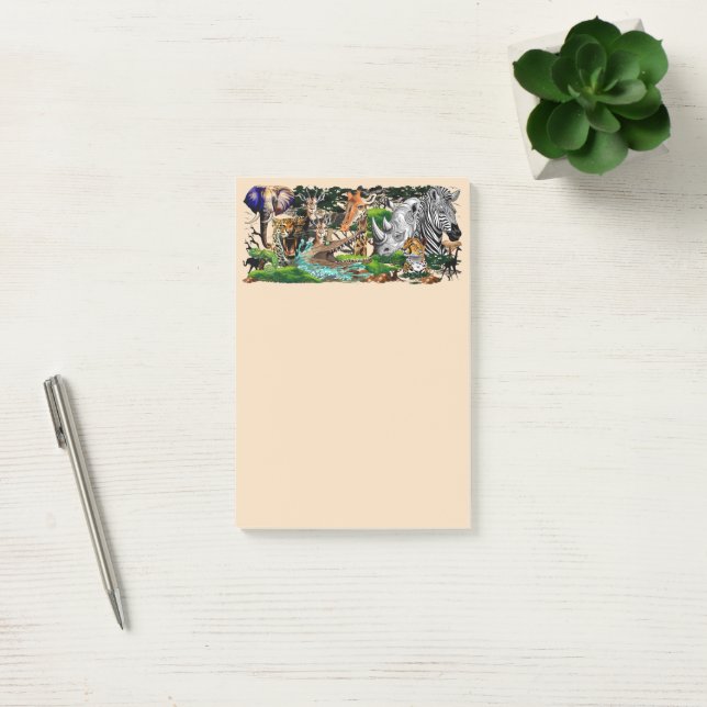 Wild African Savanna Animals Post-it Notes (Office)