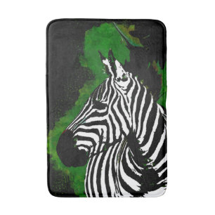 Wild African Zebra Night Bath Mat