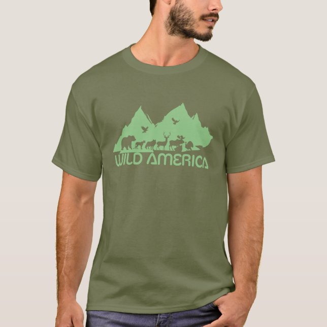 Wild America Wild Life Scaleable Vector Graphic T-Shirt (Front)