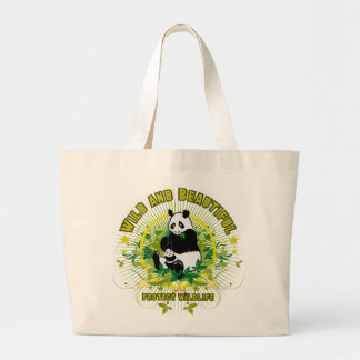 Wild and beautiful Panda Large Tote Bag