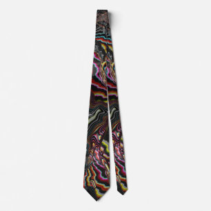 Wild and Crazy Colourful Jungle Fractal Abstract Tie
