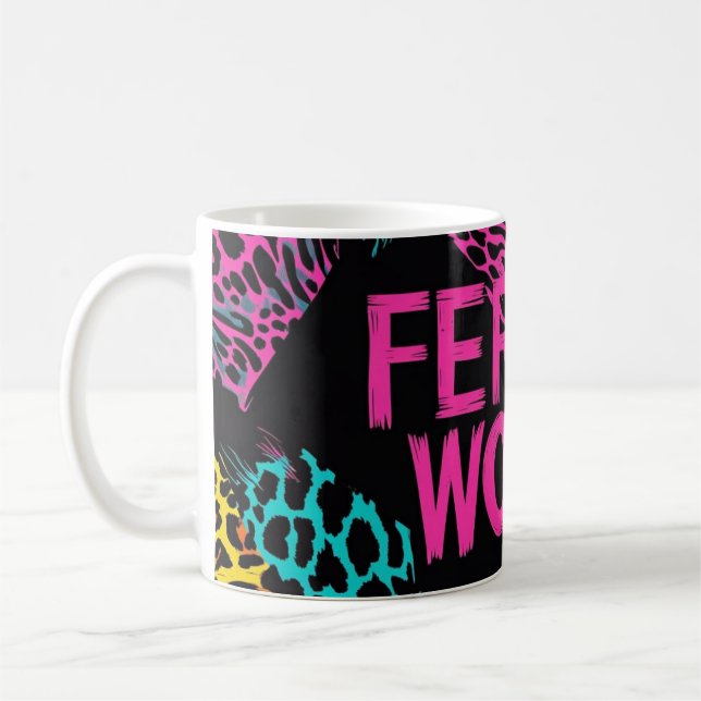 Wild and Feral Woman Coffee Mug (Left)