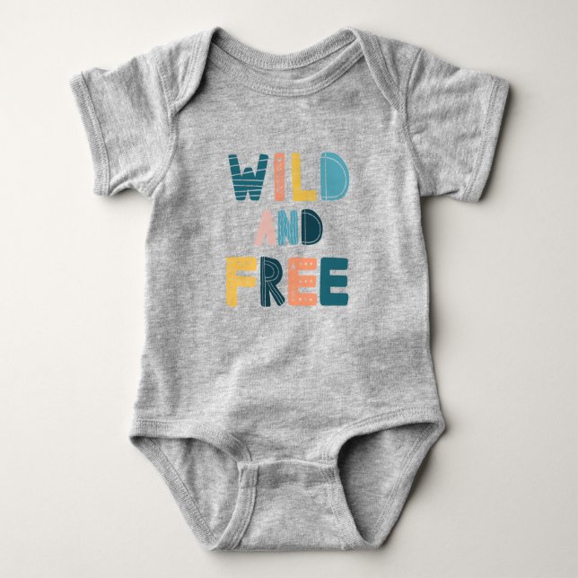 Wild and Free Baby Bodysuit (Front)