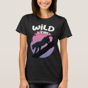 Wild and Free Black Panther jungle animal T-Shirt