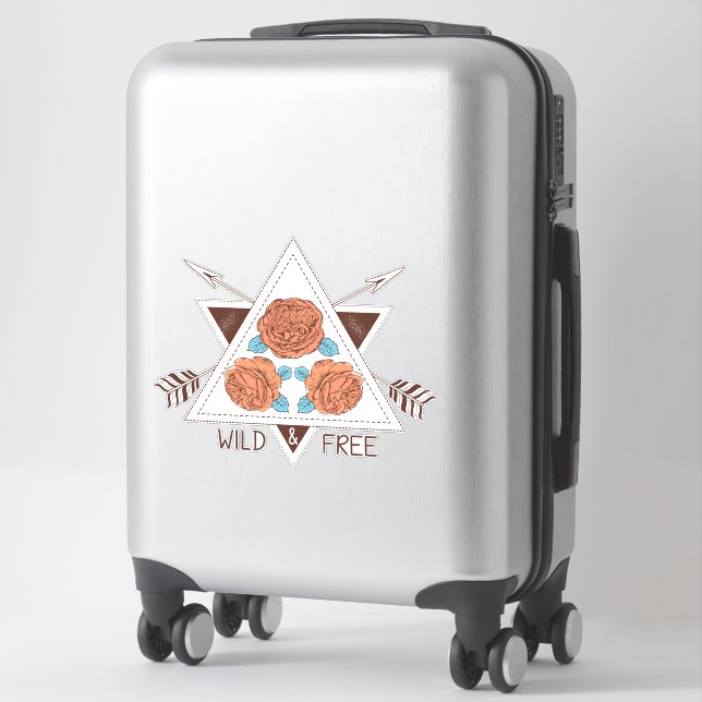 Wild and Free Boho Roses Vinyl (Suitcase)